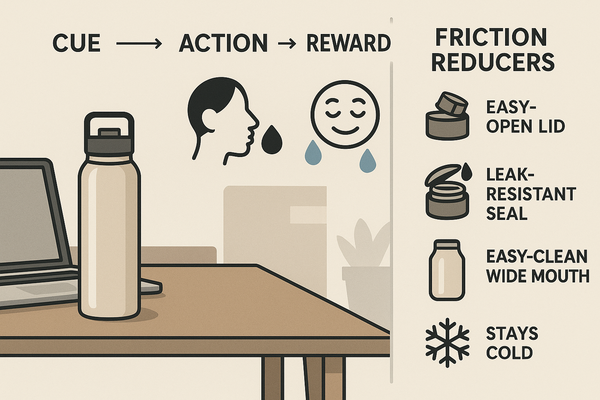 no-tracking hydration routine and hyponatremia safety infographic