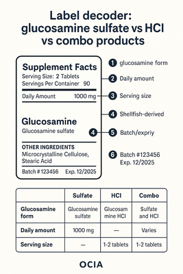 12-week glucosamine trial timeline for osteoarthritis