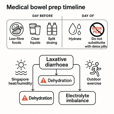 Stepwise constipation plan and colon detox pills label-reading checklist