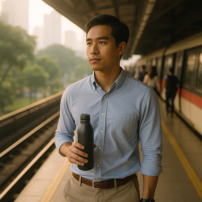 Singapore hydration trap hot commute cold aircon weaker thirst cues infographic