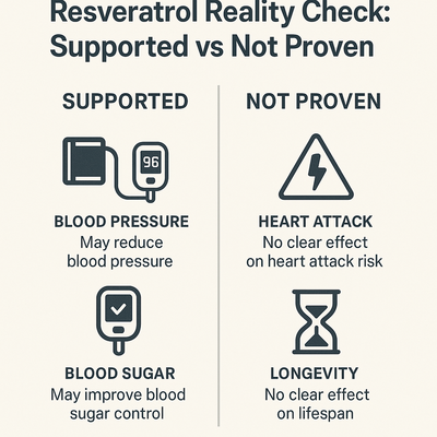 Different types of dietary polyphenols including resveratrol