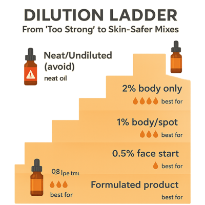 Tea tree oil patch test timeline infographic